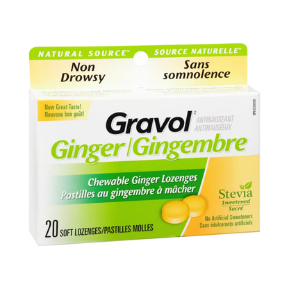 Pastilles de source naturelle Gravol Gingembre