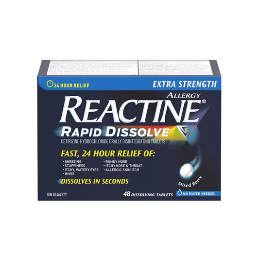 Reactine Extra Fort Soulagement Rapide des Allergies - 10mg