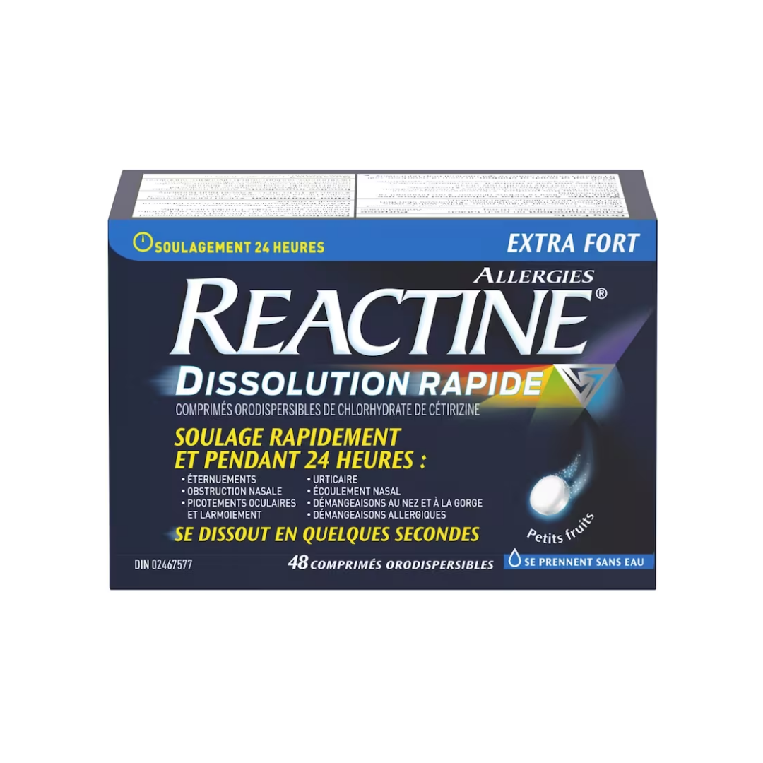Reactine Extra Fort Soulagement Rapide des Allergies - 10mg