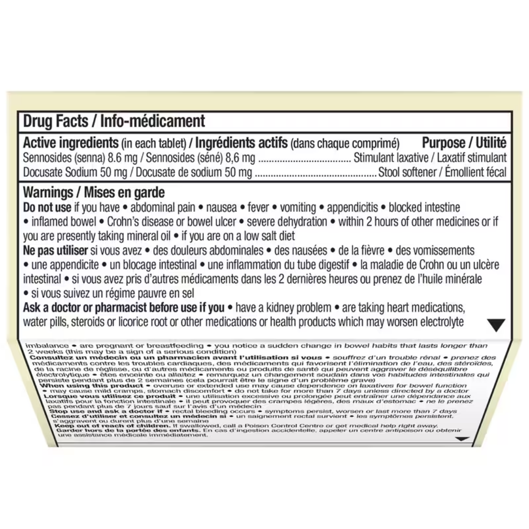 Senokot-S Laxatif Naturel Plus Émollient Fecal