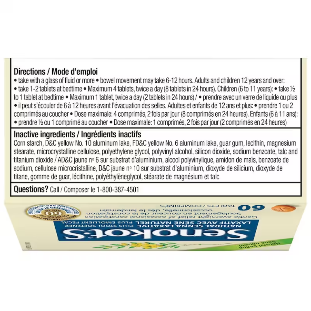 Senokot-S Laxatif Naturel Plus Émollient Fecal