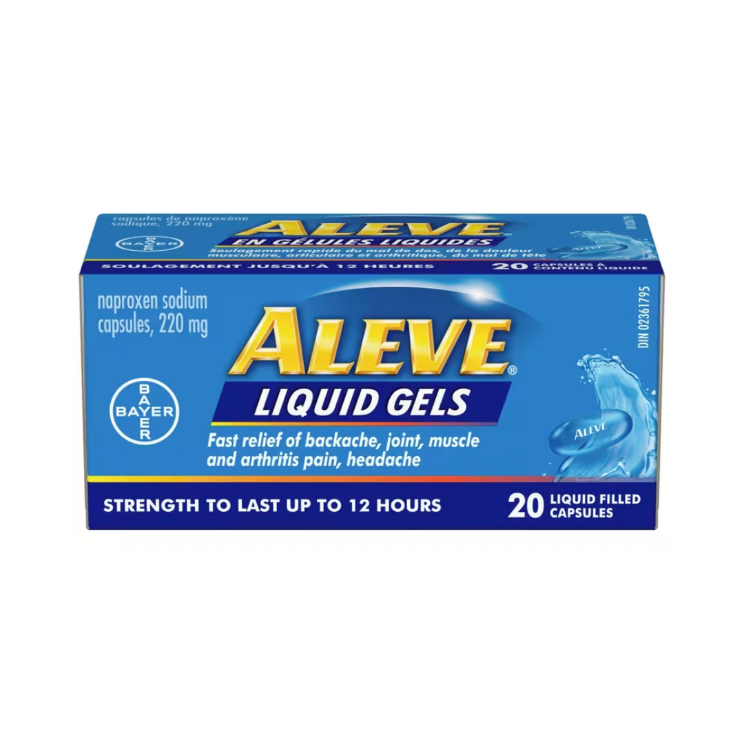 Aleve Naproxène sodique gélules liquides – 220 mg