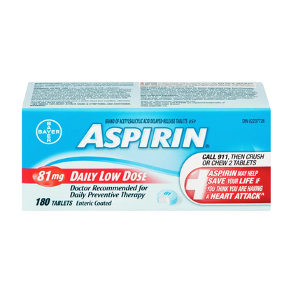 Aspirine comprimés gastro-résistants faible dose quotidienne - 81mg