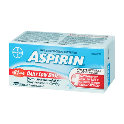 Aspirine comprimés gastro-résistants faible dose quotidienne - 81mg