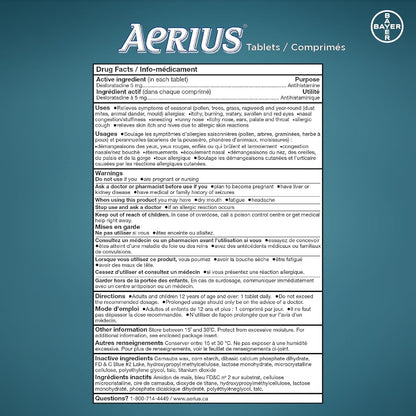 Aerius Médicament contre les allergies - 5 mg