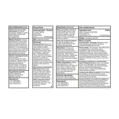 Imodium comprimés orodispersibles - 2 mg